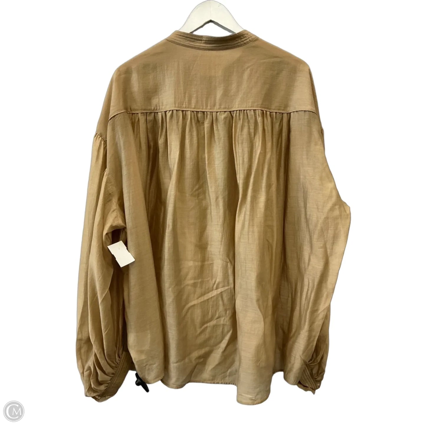 Top Long Sleeve By H&m In Tan, Size: Xxl