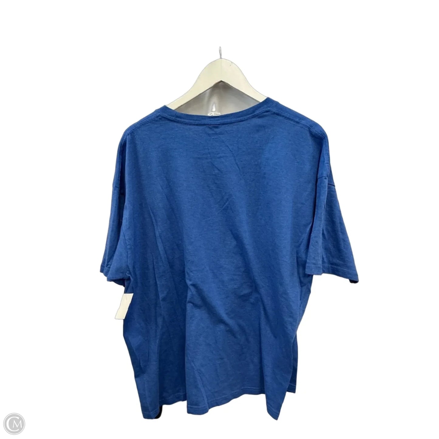 Top Short Sleeve By Disney In Blue, Size: 2x