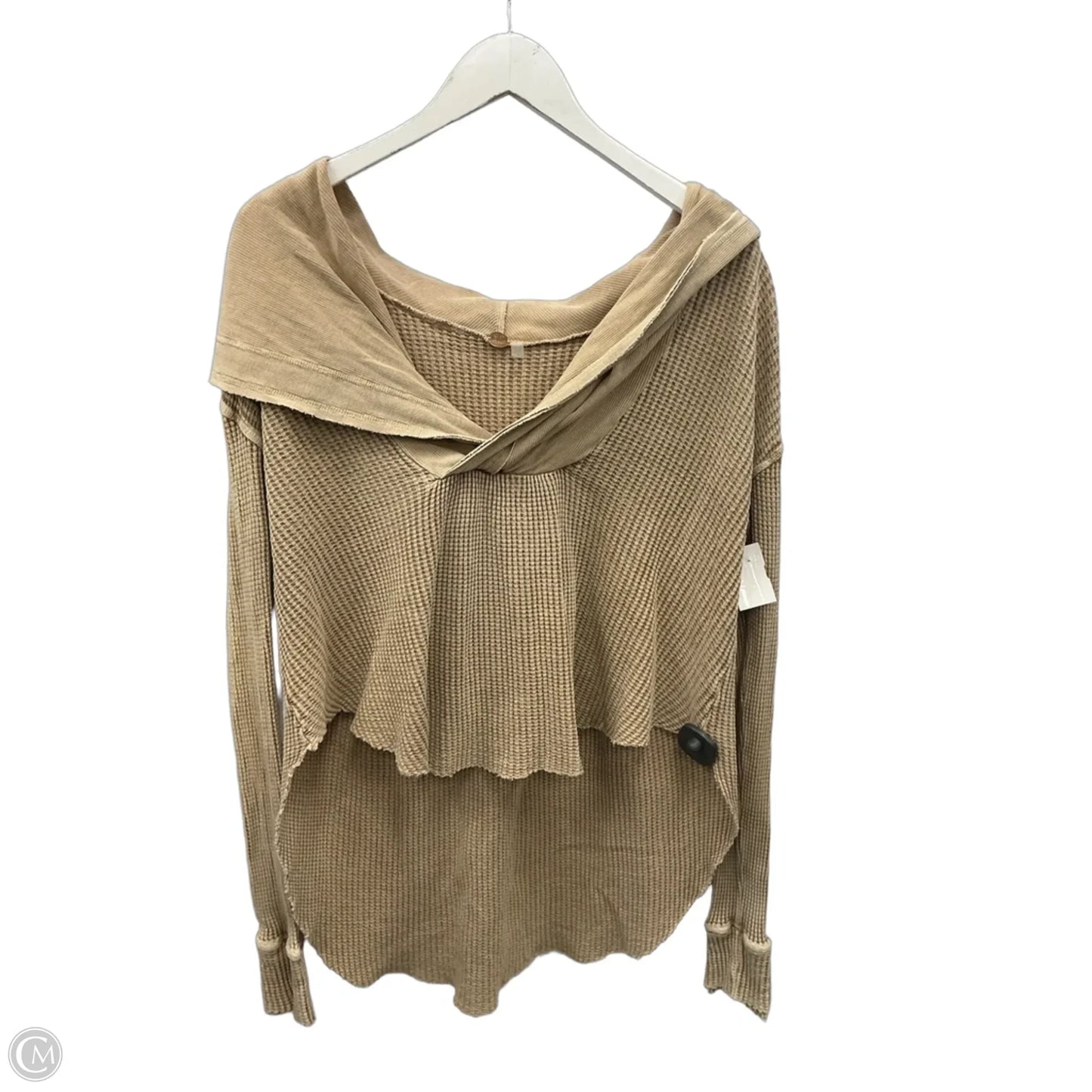 Tunic Long Sleeve By Free People In Tan, Size: S