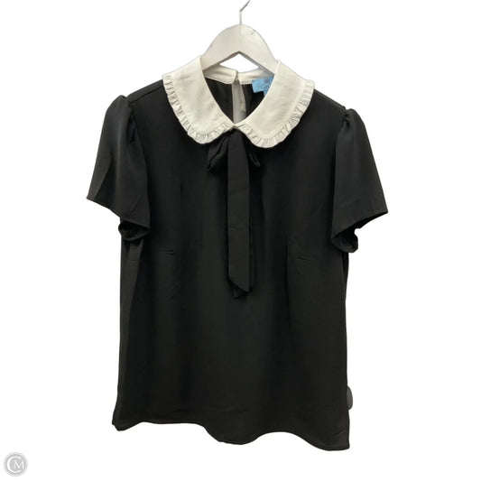 Top Short Sleeve By Cece In Black, Size: M