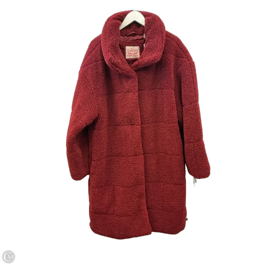Coat Faux Fur & Sherpa By Levis In Maroon, Size: Xxl