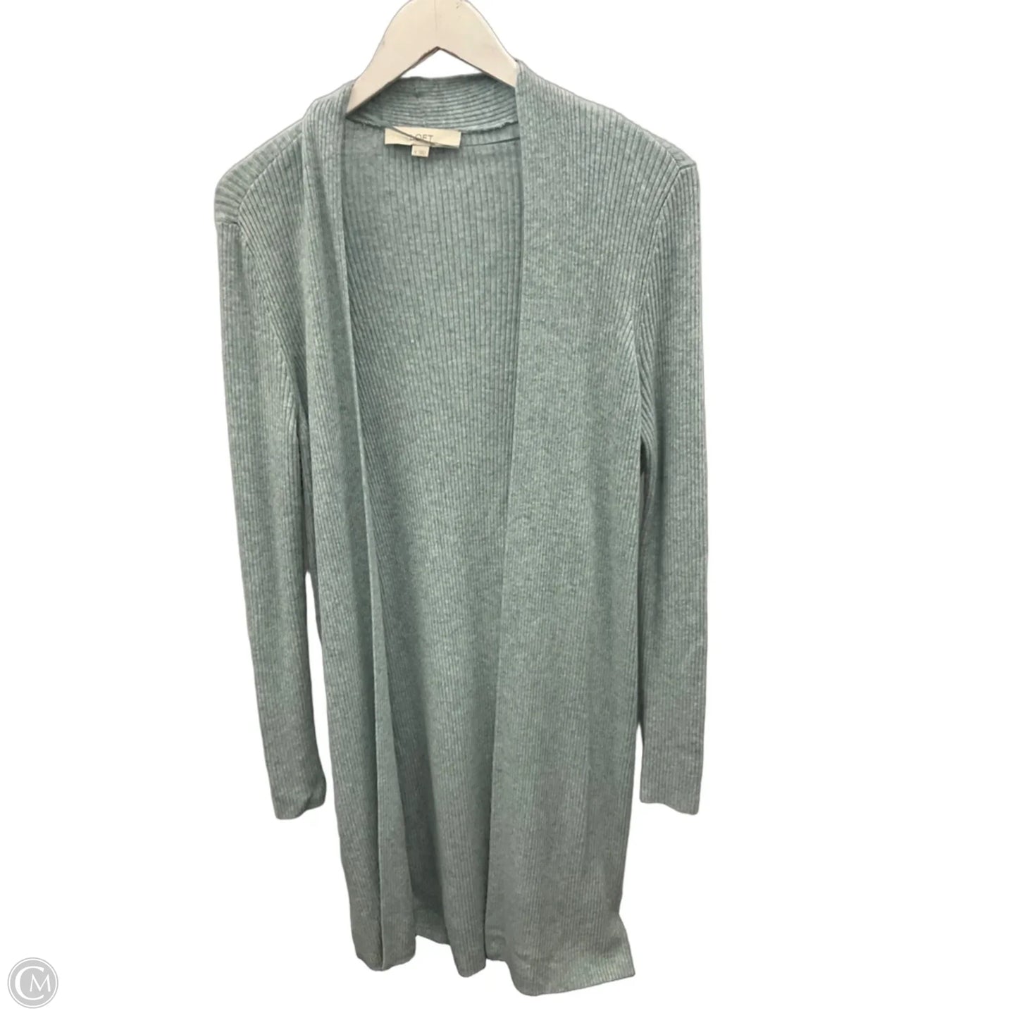 Sweater Cardigan By Loft In Aqua, Size: M