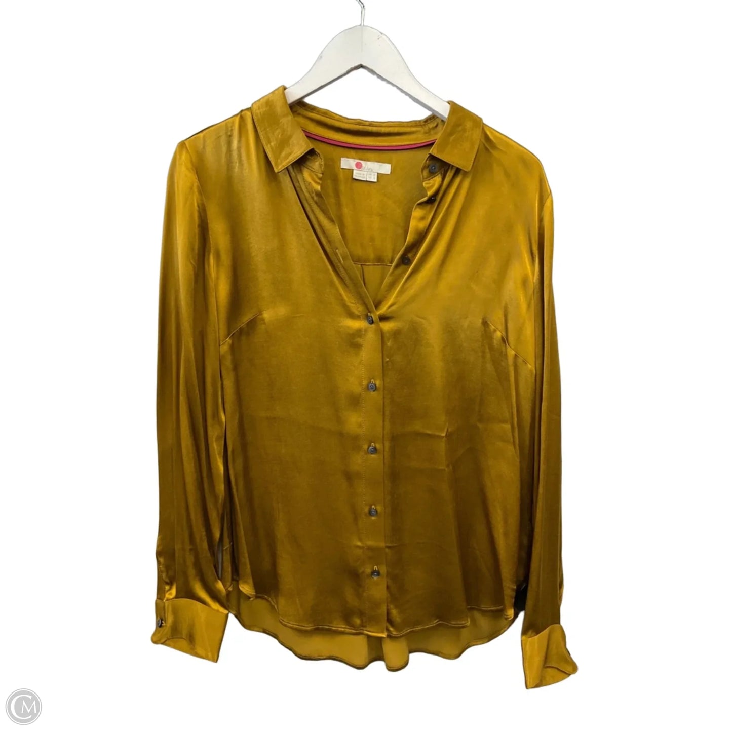 Top Long Sleeve By Boden In Gold, Size: M