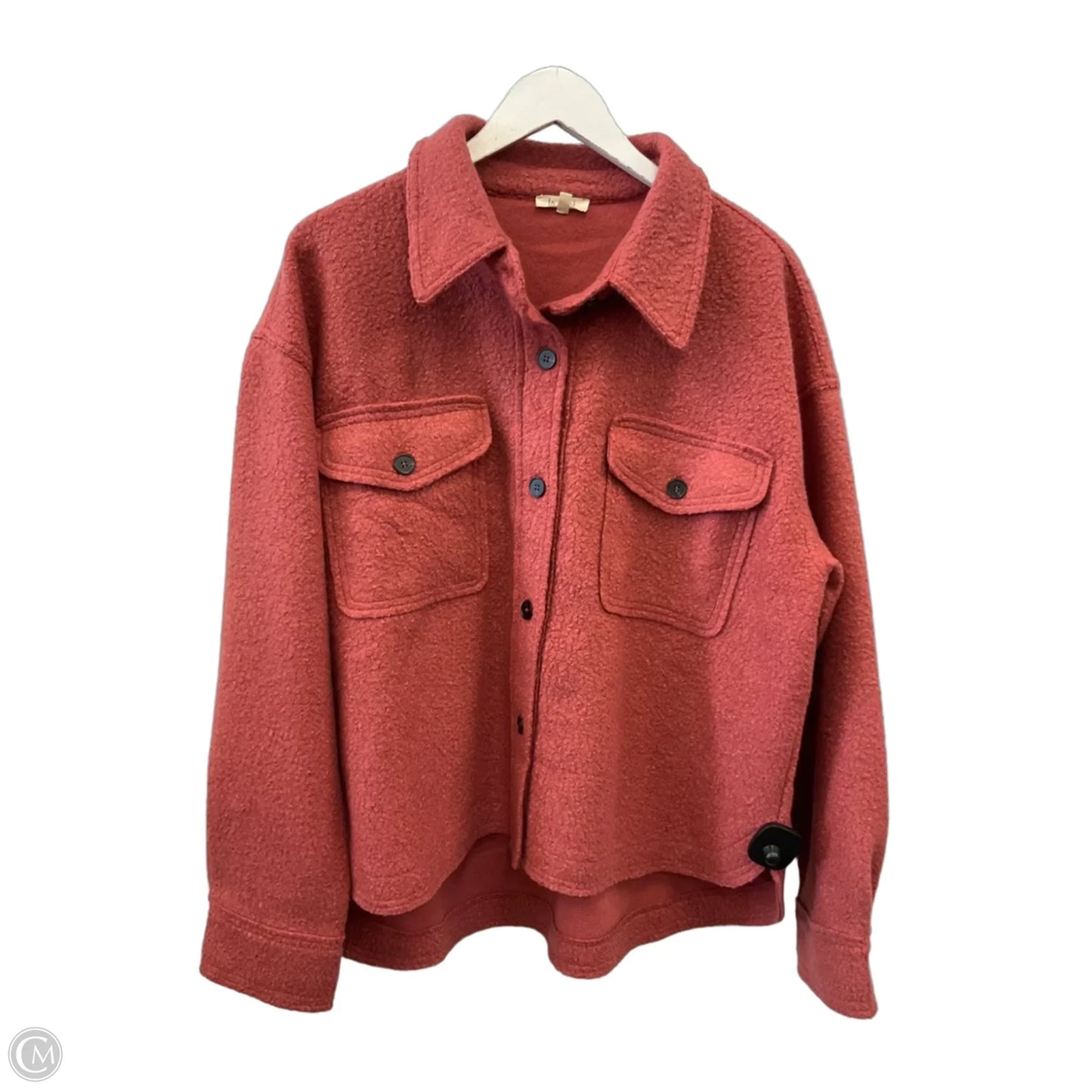 Jacket Shirt By La Miel In Coral, Size: M
