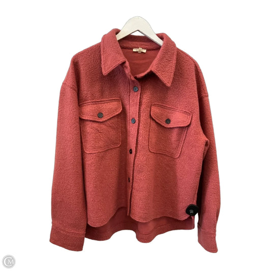 Jacket Shirt By La Miel In Coral, Size: M