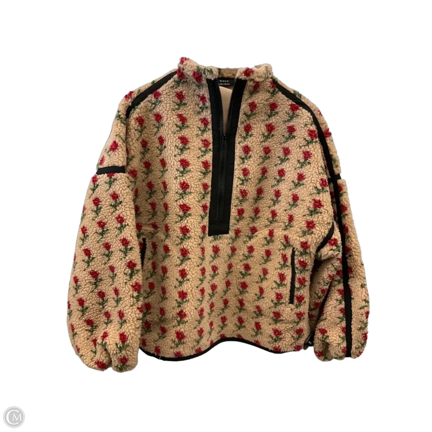 Sweatshirt Crewneck By Vici In Tan, Size: Xs