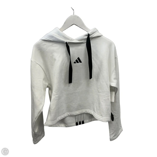 Athletic Sweatshirt Hoodie By Adidas In White, Size: Xs
