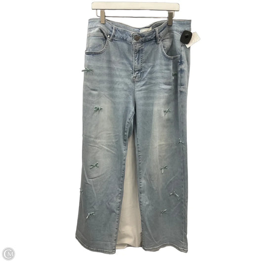 Jeans Wide Leg By Risen In Blue Denim, Size: 1x