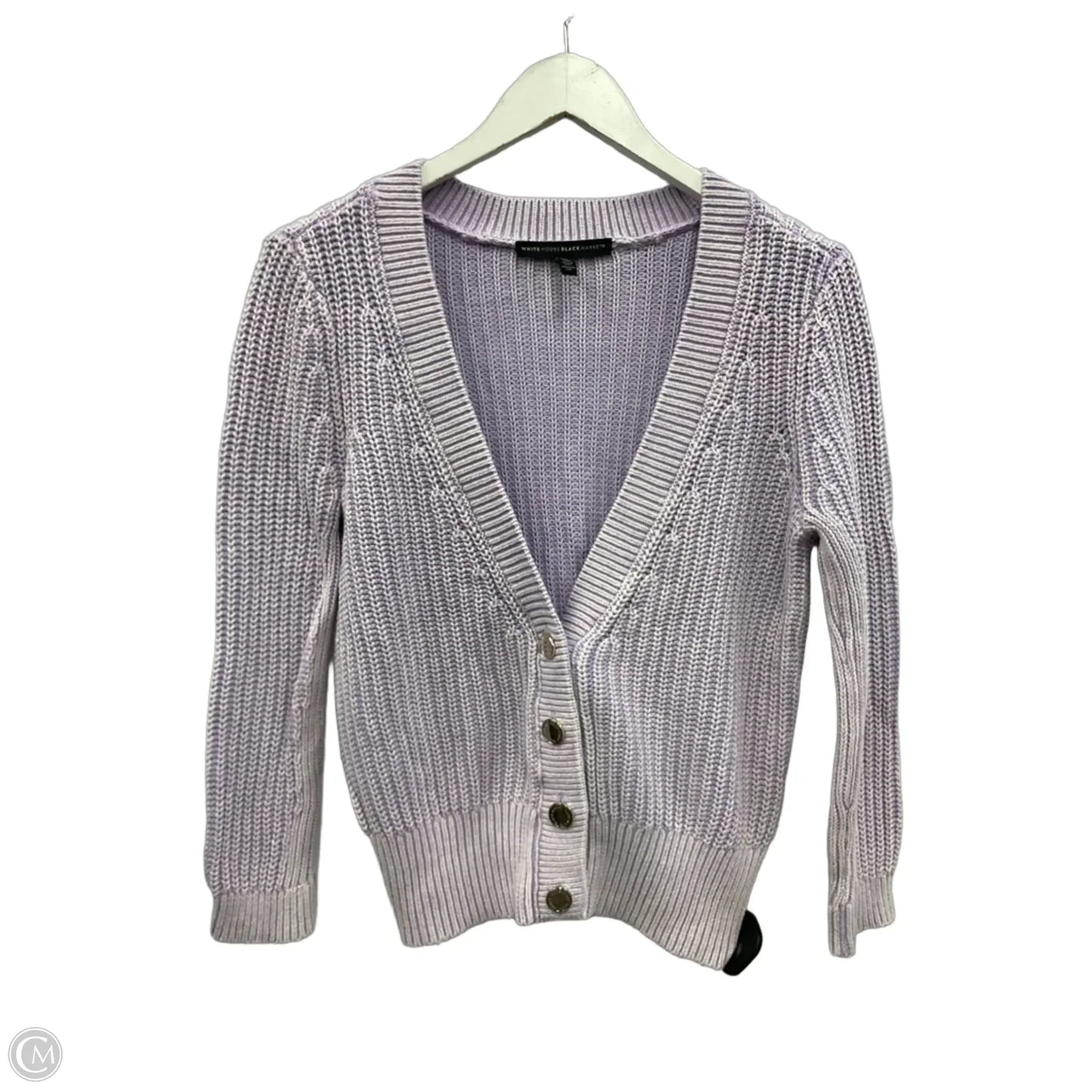 Sweater Cardigan By White House Black Market In Purple, Size: S