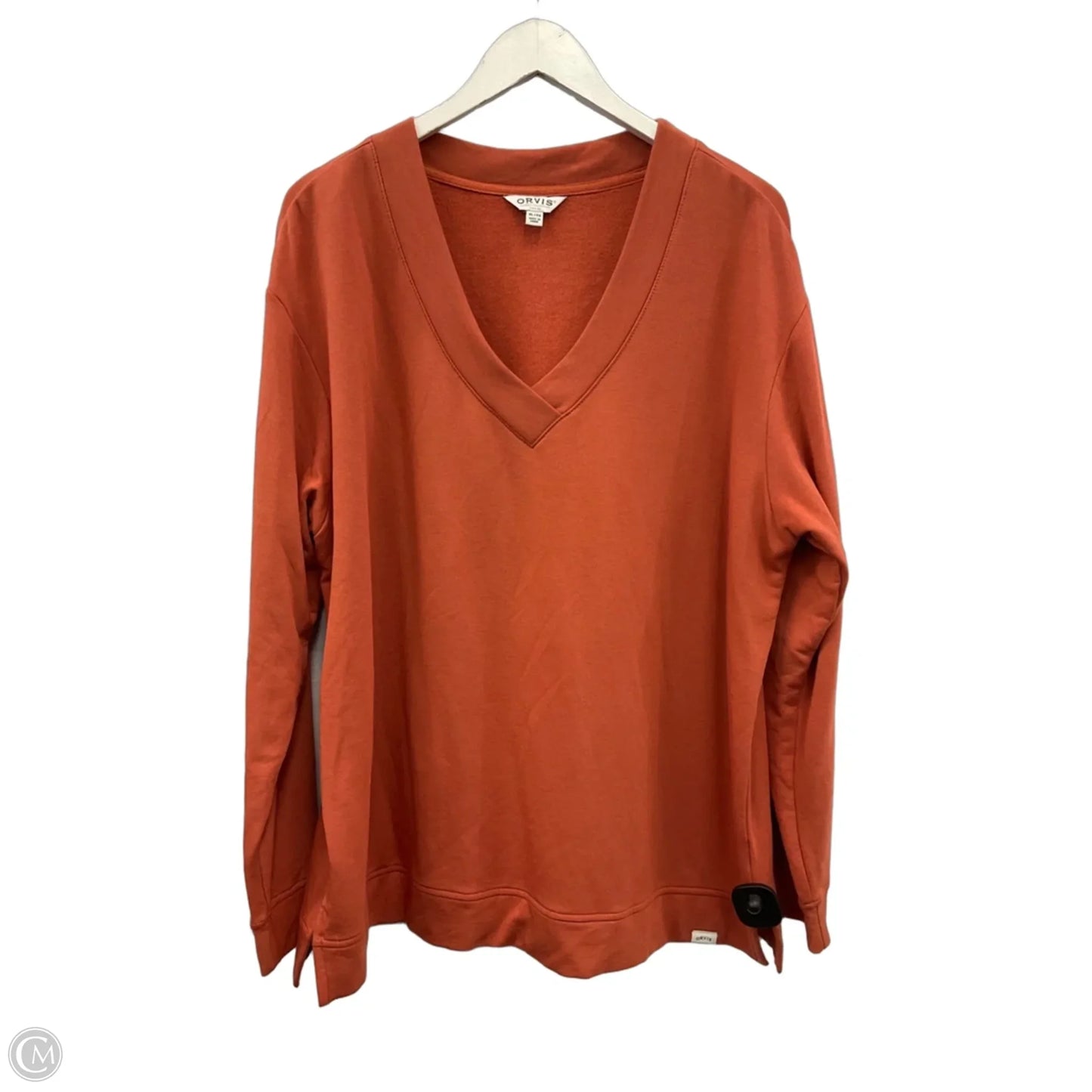 Sweatshirt Crewneck By Orvis In Orange, Size: Xl