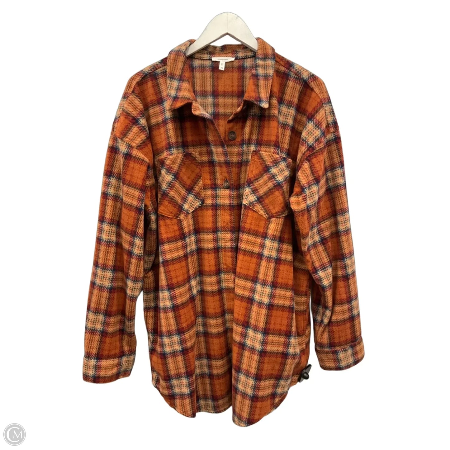 Jacket Shirt By Maurices In Orange, Size: Xl