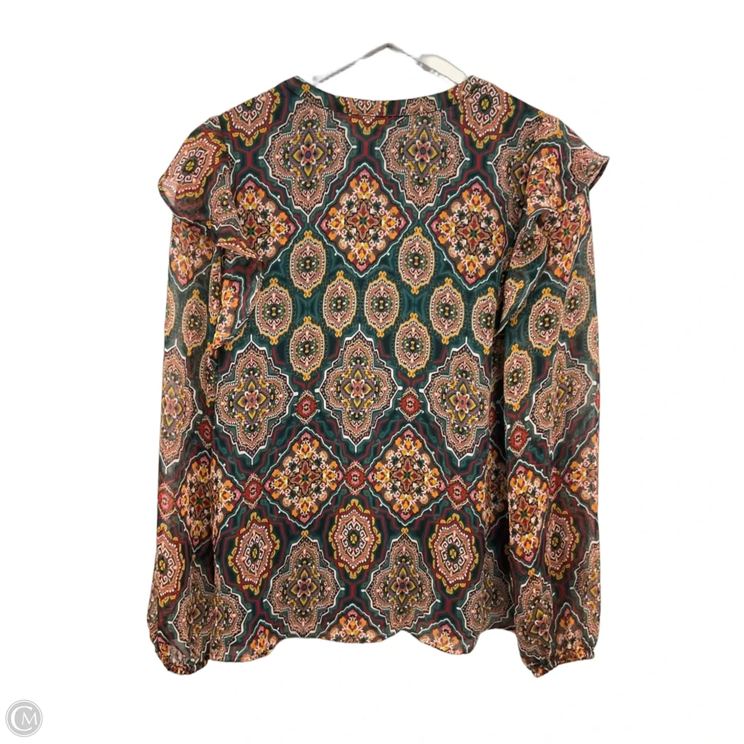 Top Long Sleeve By Loft In Teal, Size: S