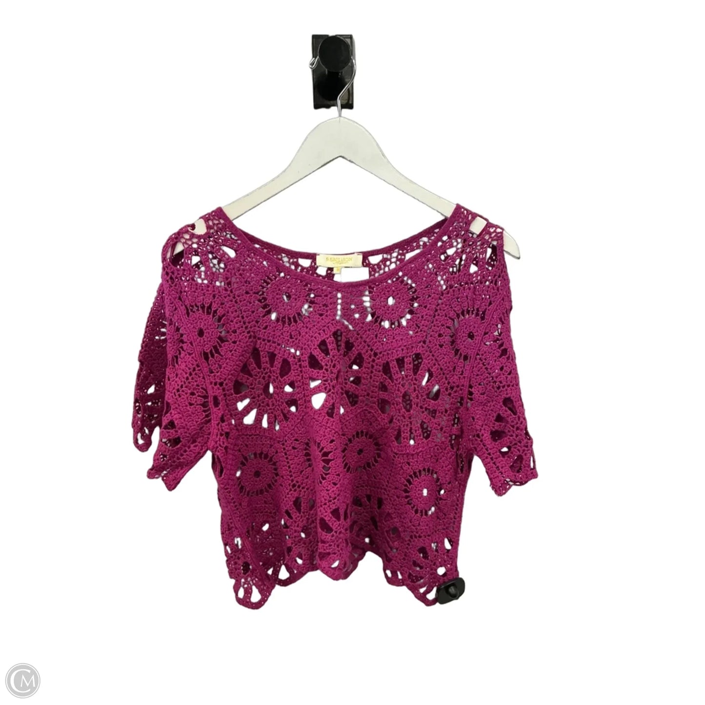 Sweater Short Sleeve By Rebellion In Purple, Size: Xl