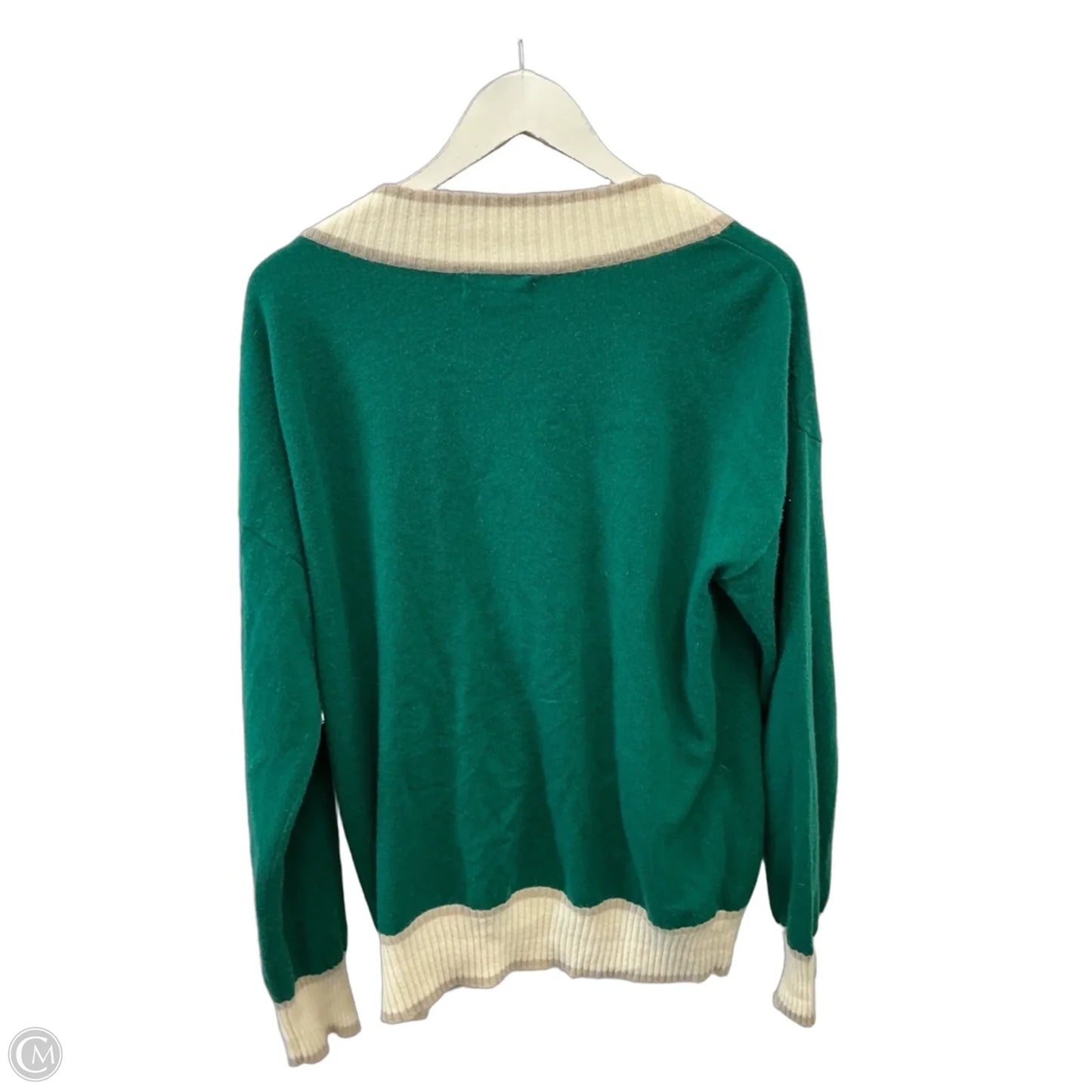 Sweater Cardigan By Clothes Mentor In Green, Size: M