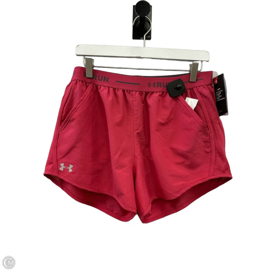 Athletic Shorts By Under Armour In Pink, Size: L