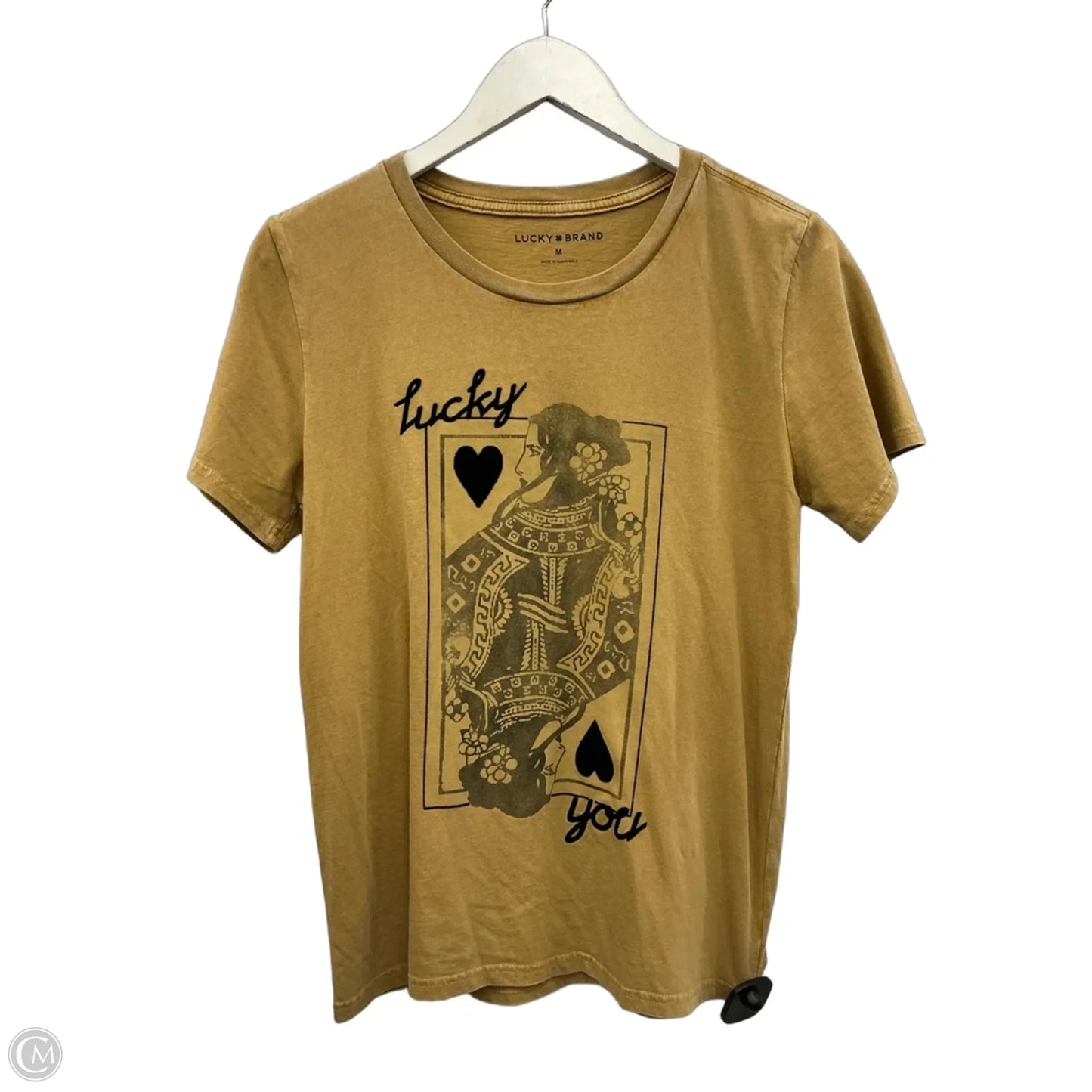 Top Short Sleeve By Lucky Brand In Black, Size: M