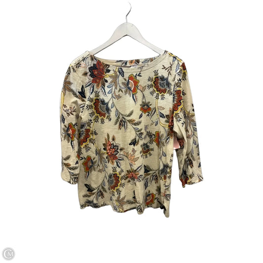 Top 3/4 Sleeve By Chicos In Multi-colored, Size: L