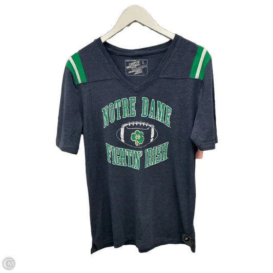 Athletic Top Short Sleeve By Clothes Mentor In Blue, Size: L
