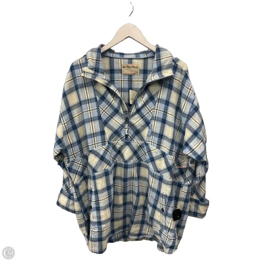 Tunic Long Sleeve By We The Free In Blue & White, Size: L