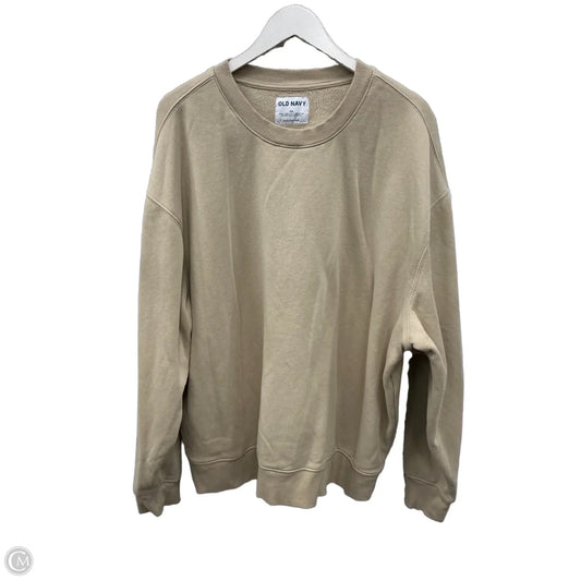 Sweatshirt Crewneck By Old Navy In Tan, Size: Xxl