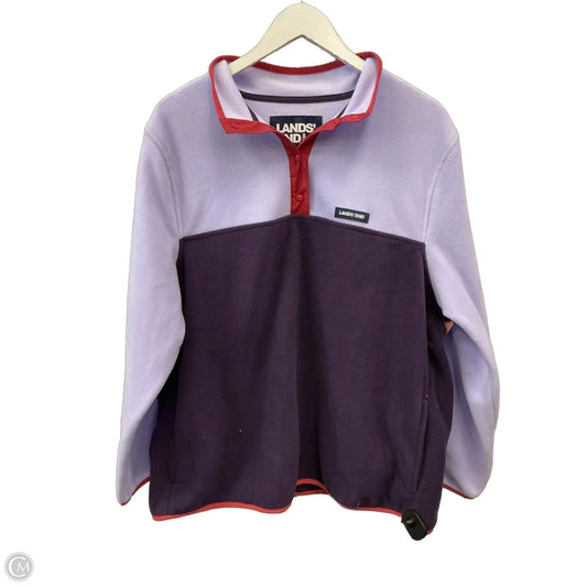 Sweatshirt Collar By Lands End In Purple, Size: 1x