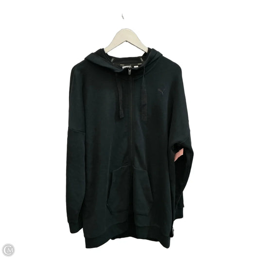 Athletic Jacket By Puma In Black, Size: Xxl