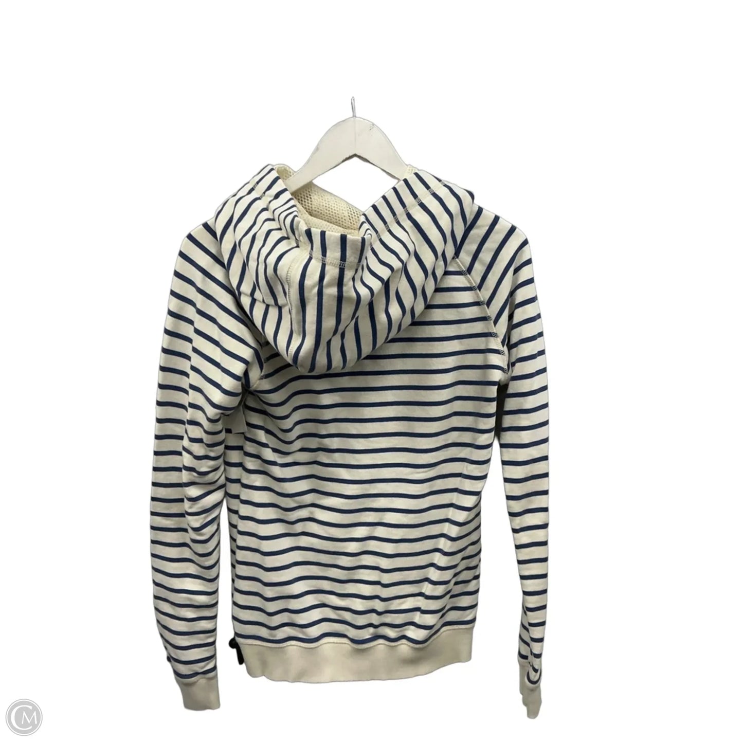 Sweatshirt Hoodie By Clothes Mentor In Blue & White, Size: Xs