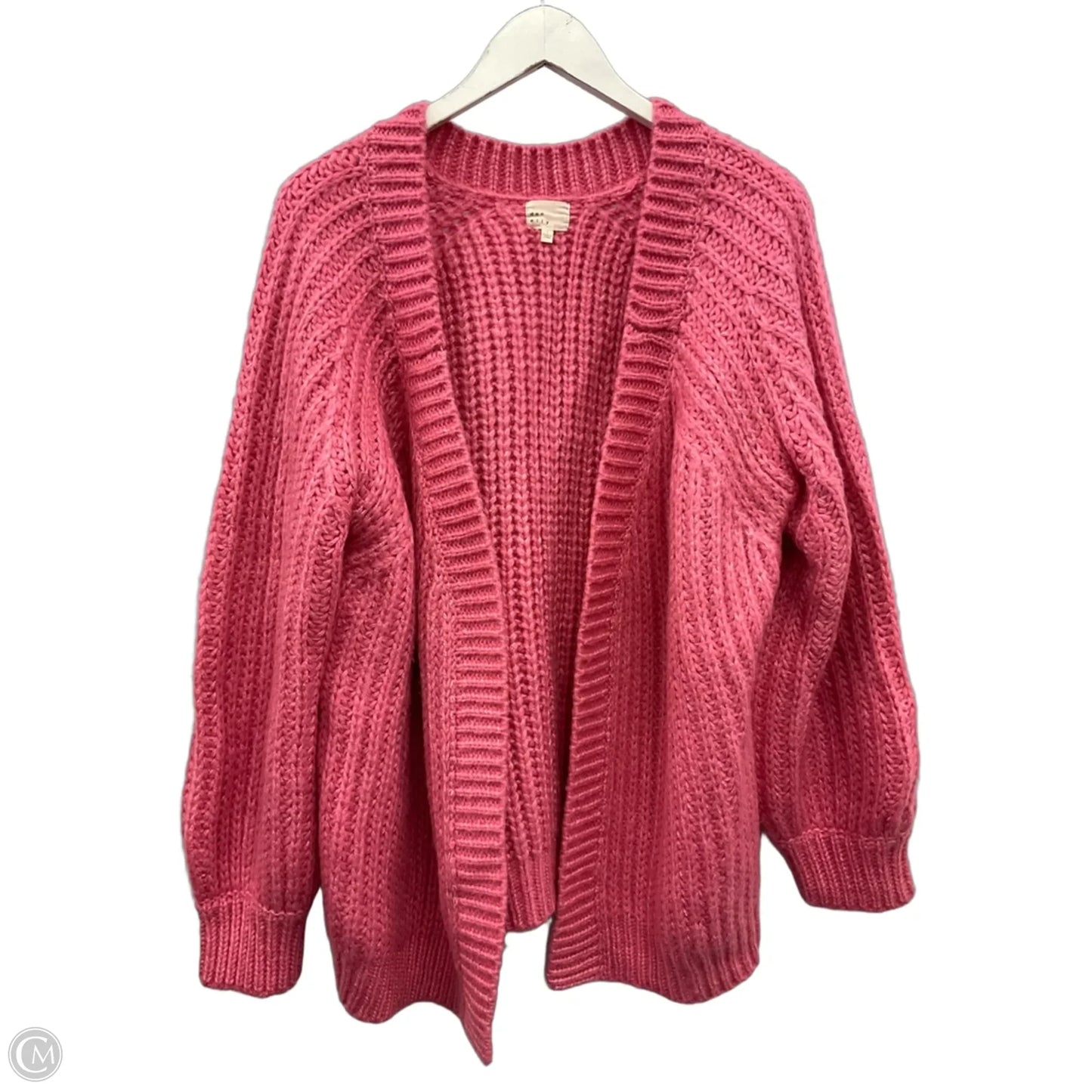 Sweater Cardigan By Dee Elly In Pink, Size: L
