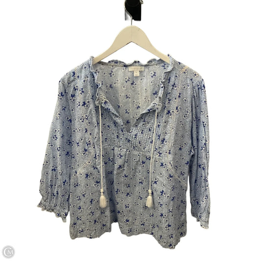 Top Long Sleeve By Charter Club In Blue, Size: Xl