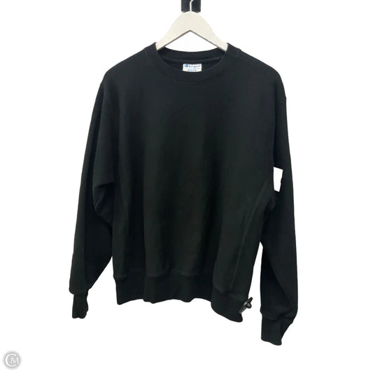Athletic Sweatshirt Crewneck By Champion In Black, Size: M