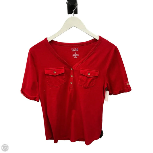 Top Short Sleeve By Croft And Barrow In Red, Size: Sp