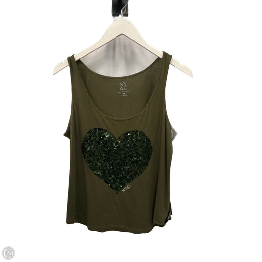 Top Sleeveless By New York And Co In Green, Size: L
