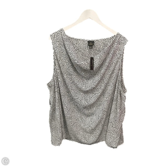 Top Sleeveless By Worthington In Black & White, Size: 3x