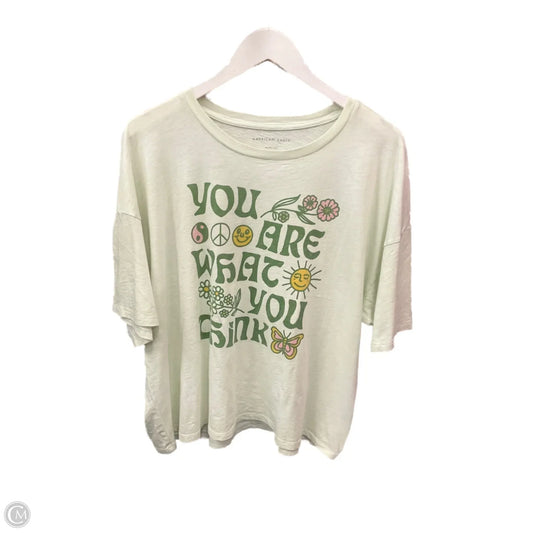 Top Short Sleeve By American Eagle In Green, Size: Xl