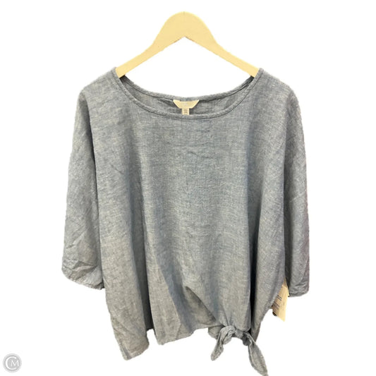 Top Short Sleeve By Time And Tru In Blue, Size: Xxl