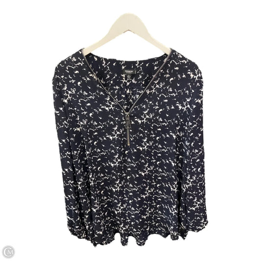 Top 3/4 Sleeve By Premise Studio In Navy, Size: 2x