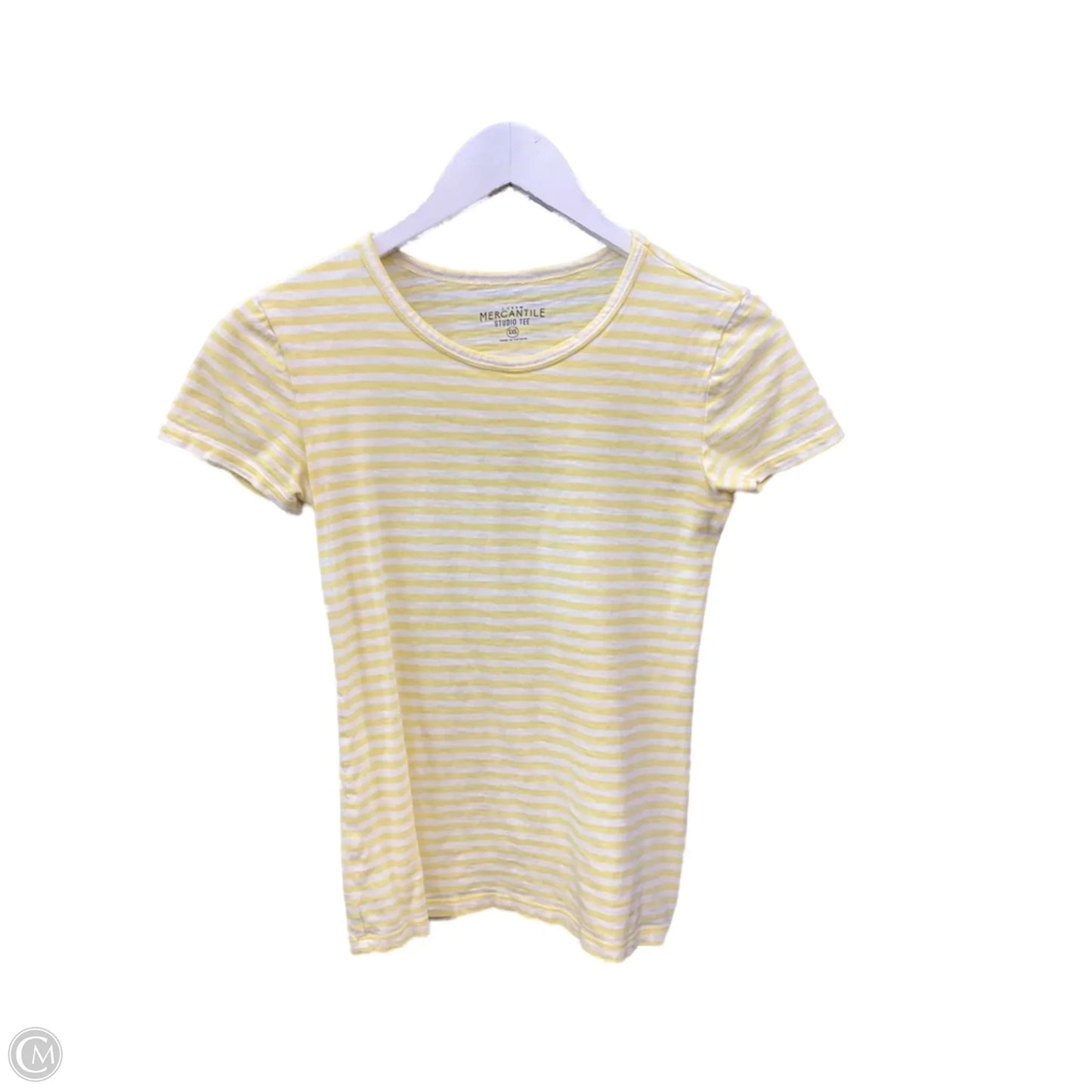 Top Short Sleeve By J. Crew In Yellow, Size: Xxs