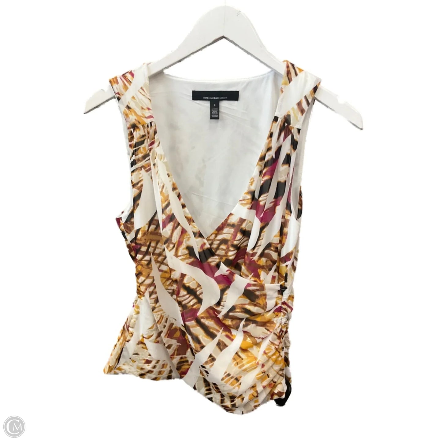 Top Sleeveless By White House Black Market In Brown & White, Size: S