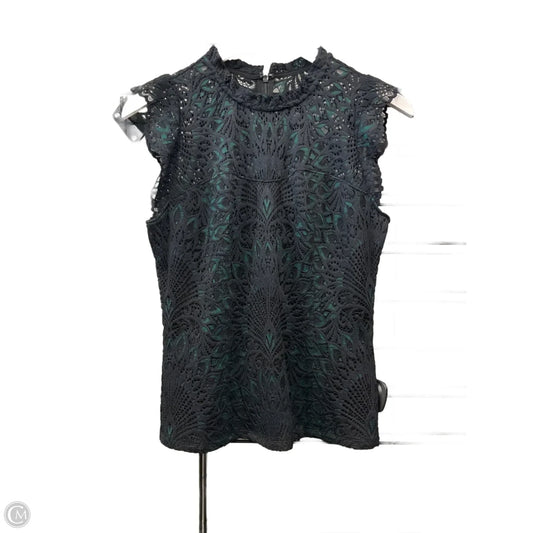 Top Short Sleeve By White House Black Market In Black & Green, Size: Xs