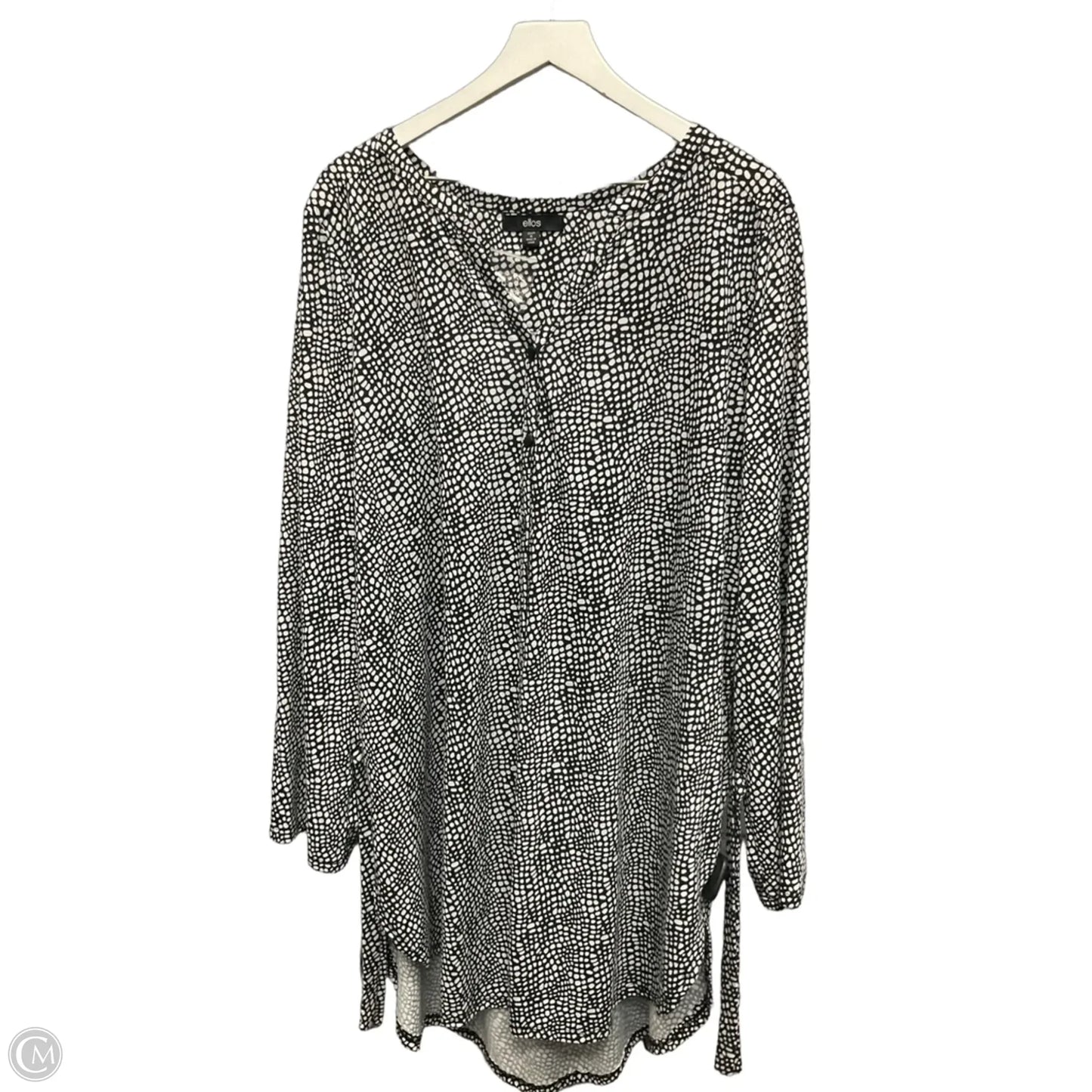 Dress Casual Short By Clothes Mentor In Black & White, Size: 3x