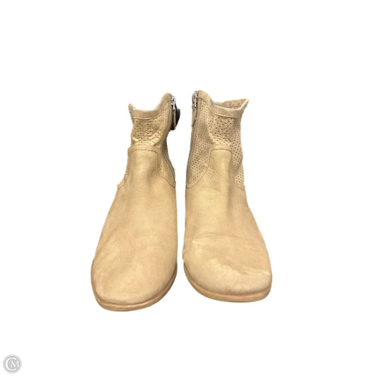 Boots Ankle Flats By Franco Sarto In Beige, Size: 10