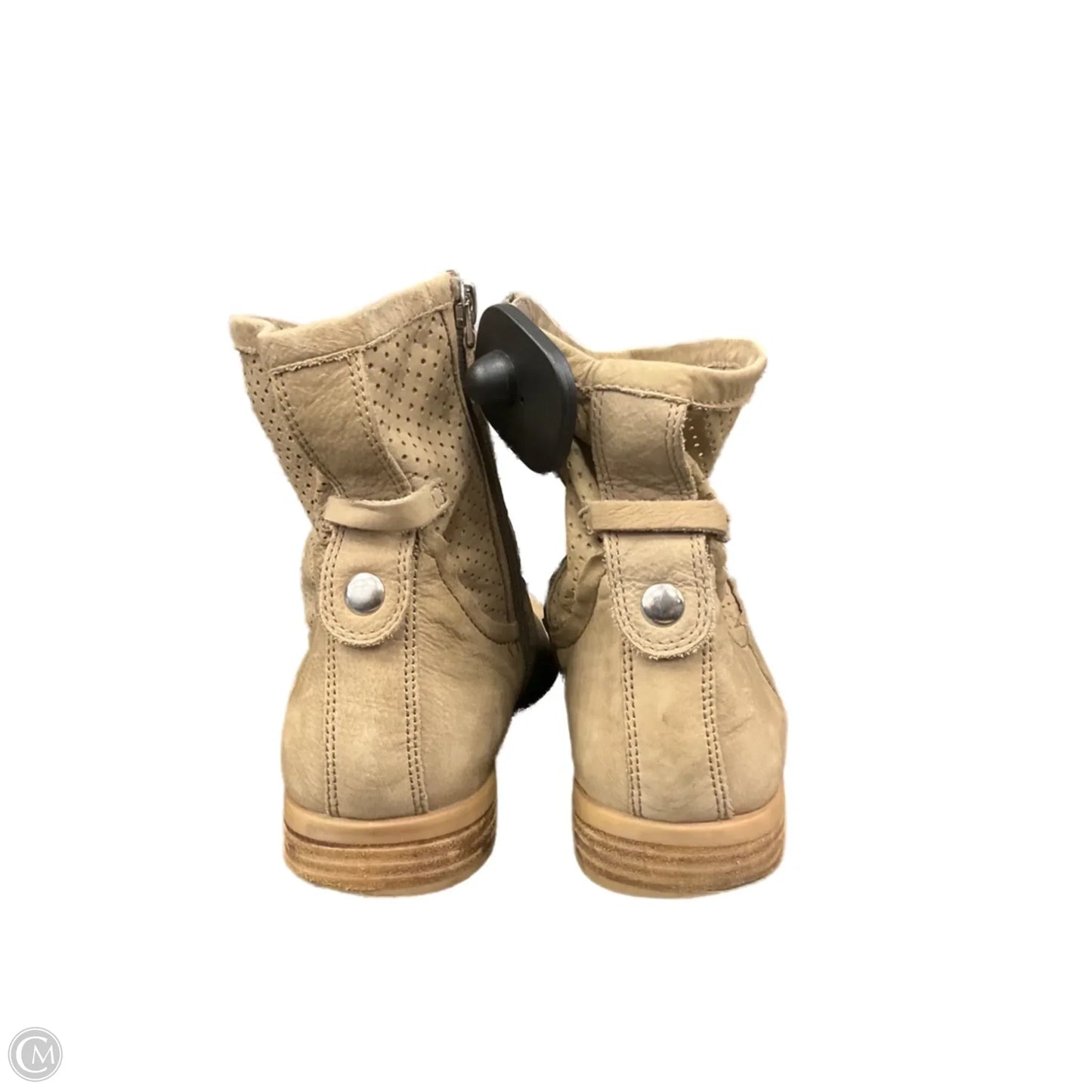 Boots Ankle Flats By Franco Sarto In Beige, Size: 10