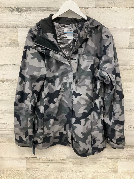 Coat Raincoat By Columbia In Camouflage Print, Size: L