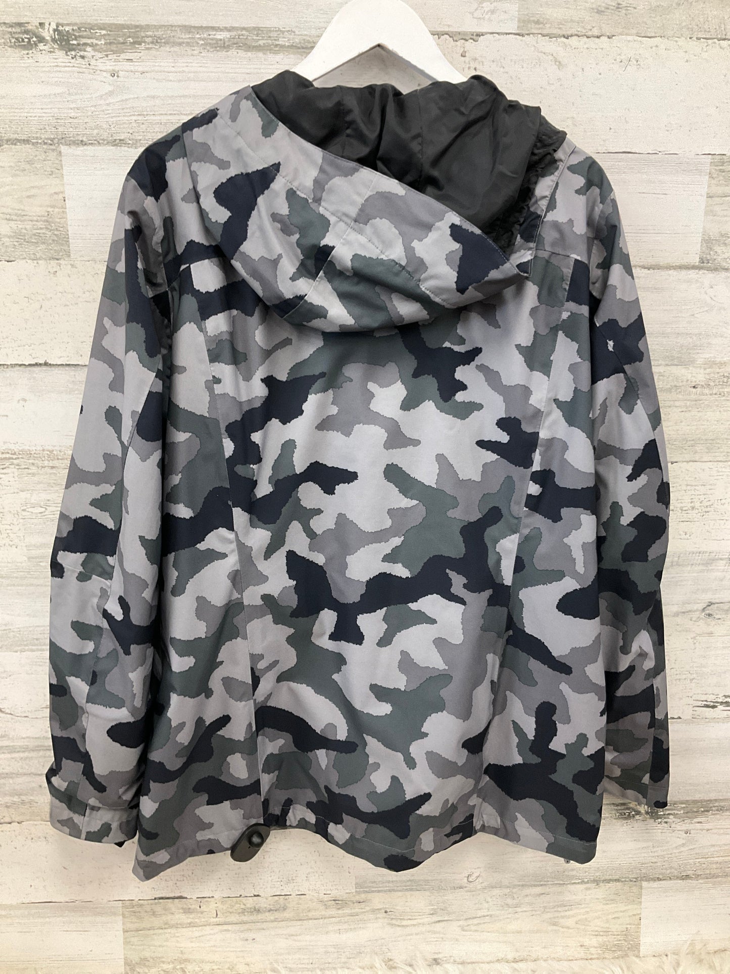 Coat Raincoat By Columbia In Camouflage Print, Size: L