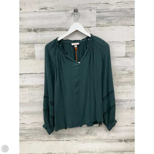 Top Long Sleeve By Knox Rose In Green, Size: S