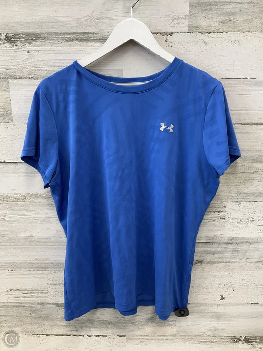Athletic Top Short Sleeve By Under Armour In Blue, Size: Xl