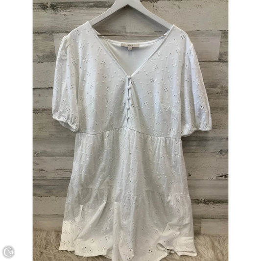 Dress Casual Short By Loft In White, Size: 2x
