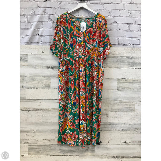 Dress Casual Midi By Clothes Mentor In Multi-colored, Size: 2x