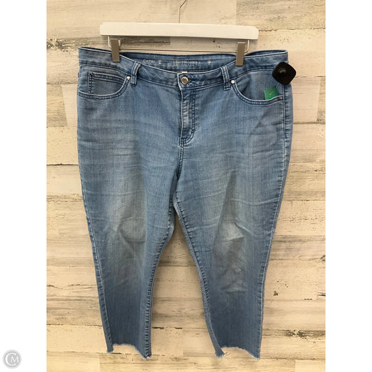 Capris By Jennifer Lopez In Blue Denim, Size: 16