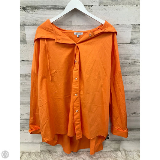 Jacket Windbreaker By White Birch In Orange, Size: 3x
